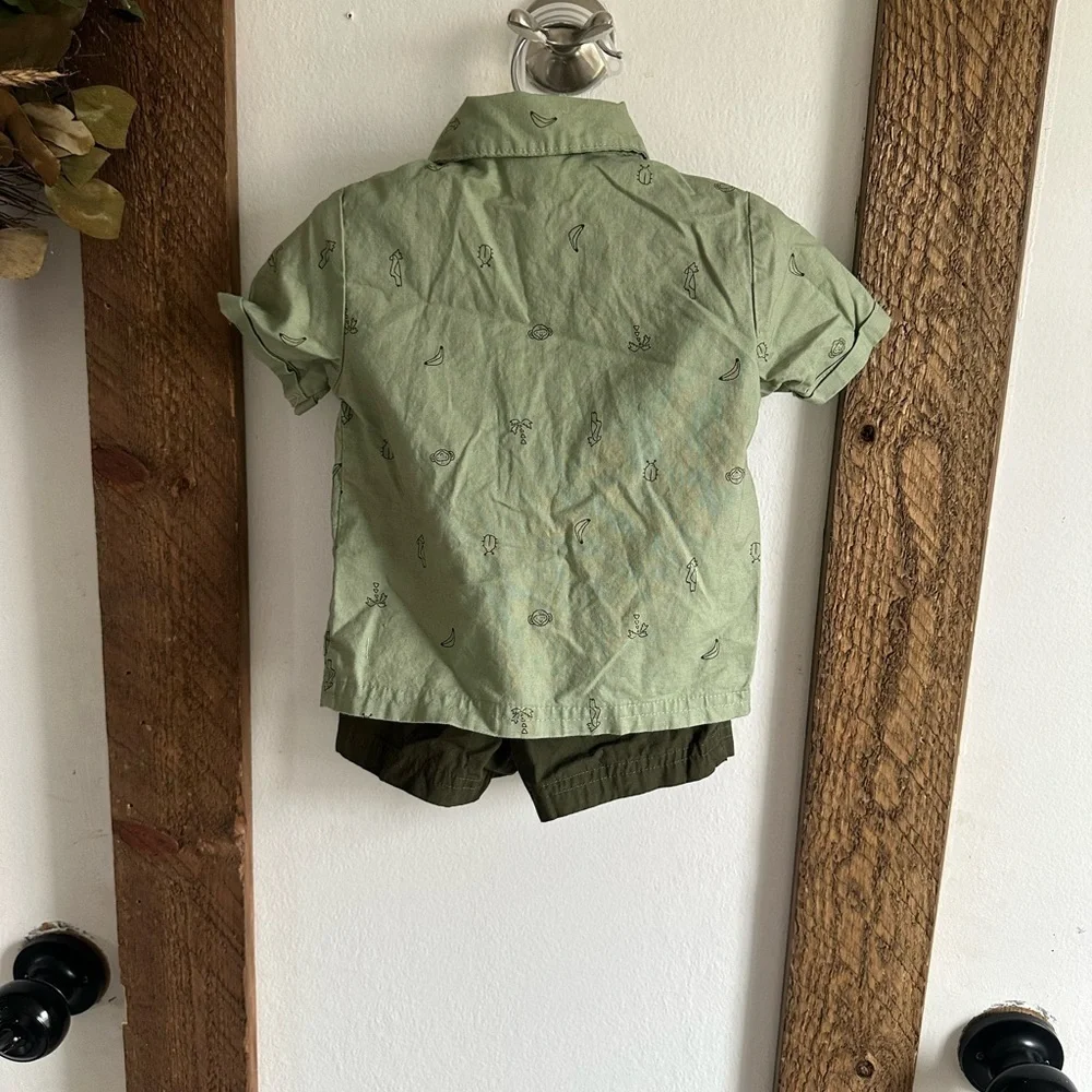 Carter’s Button Up & Shorts Set 9 Month Baby Boy  Euc  Bin 16